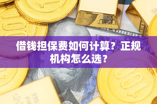 济南借钱担保费如何计算？正规机构怎么选？