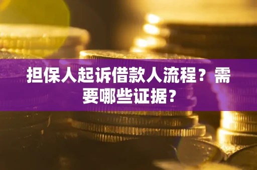 济南担保人起诉借款人流程?需要哪些证据? 济南担保人起诉借款人流程?需要哪些证据?
