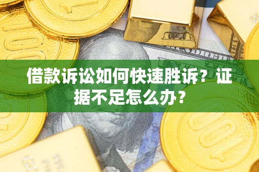 济南借款诉讼如何快速胜诉？证据不足怎么办？