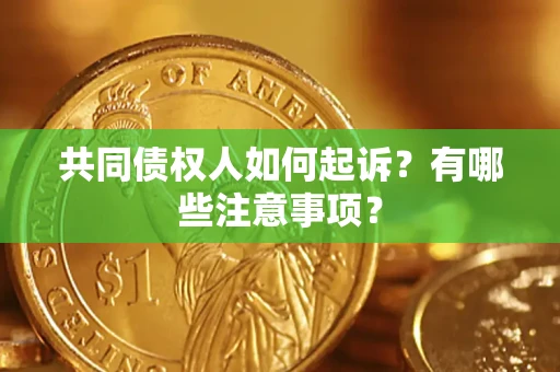 济南共同债权人如何起诉？有哪些注意事项？