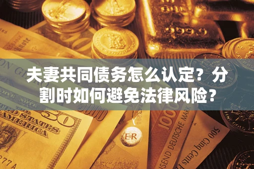 济南夫妻共同债务怎么认定？分割时如何避免法律风险？